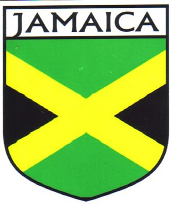 Jamaica Flag Crest Decal Sticker