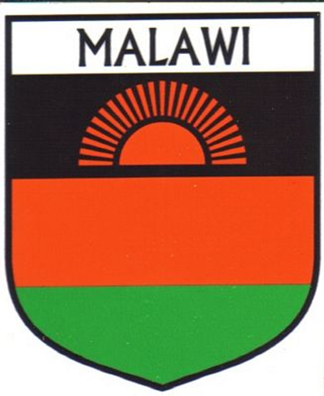 Malawi Flag Crest Decal Sticker