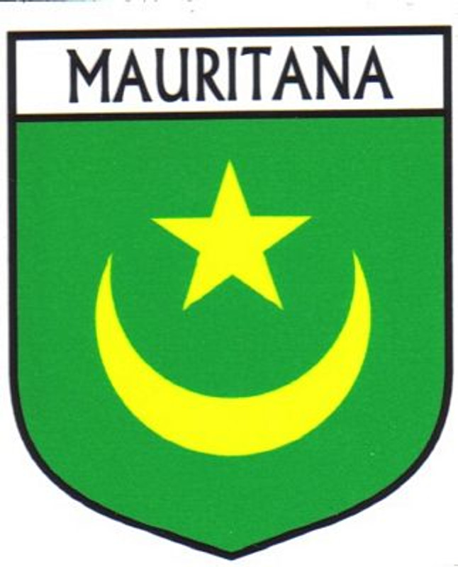 Mauritania Flag Crest Decal Sticker