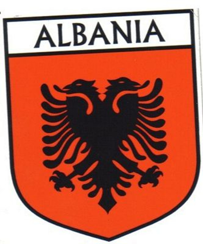 Albania Flag Crest Decal Sticker