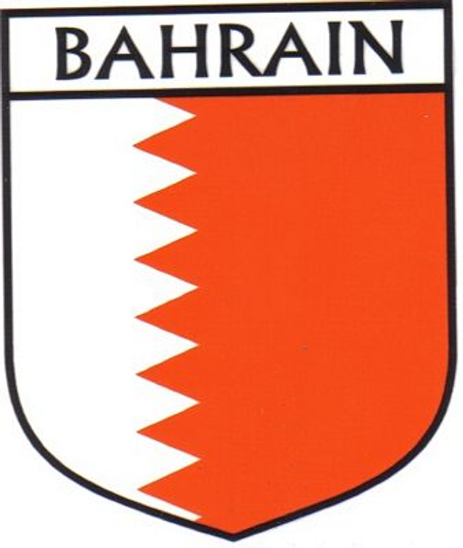 Bahrain Flag Crest Decal Sticker