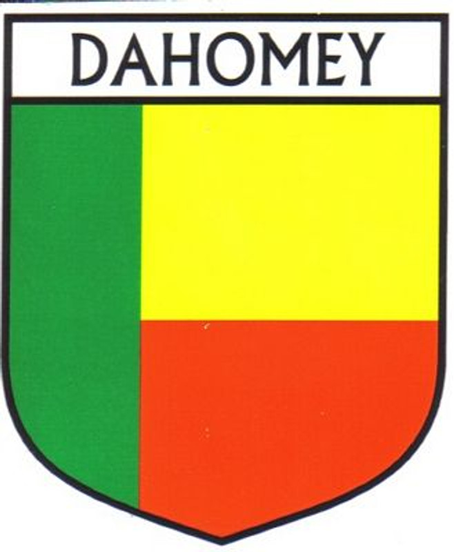 Dahomey Flag Crest Decal Sticker