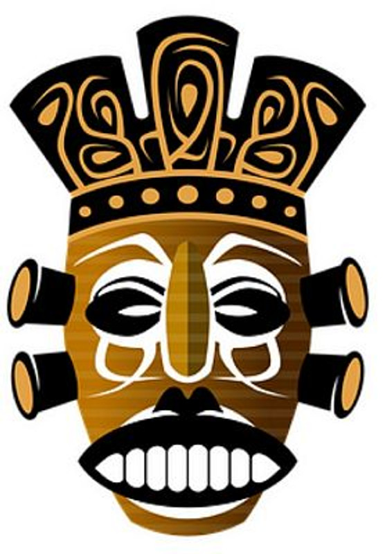 African Color Mask Sticker Africa Decal 3