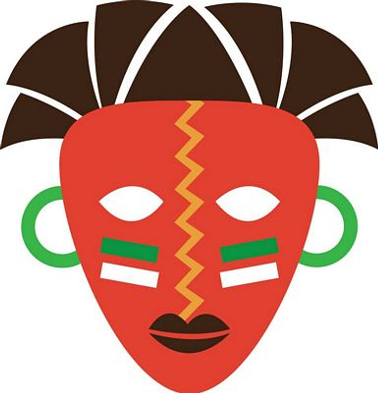 African Color Mask Sticker Africa Decal 7