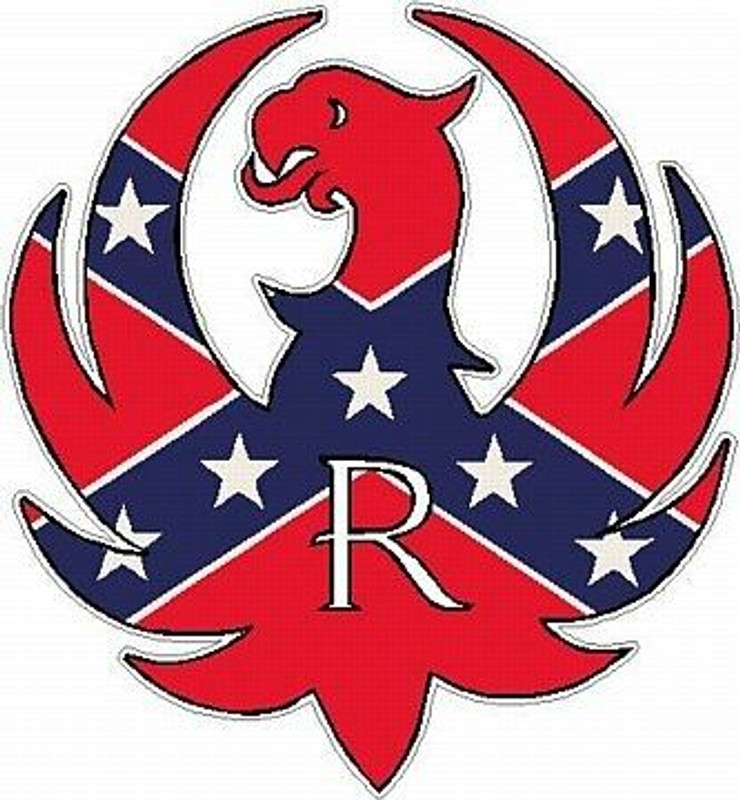 Gun Logo R - Flag Rebel