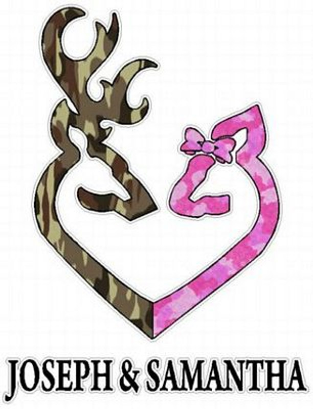 Deer Hearts Names CHOOSE YOUR OWN FILL brown pink