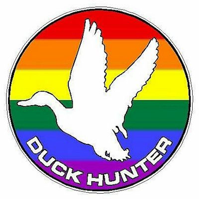 Duck Hunter Circle Decal 88 - Flag Pride