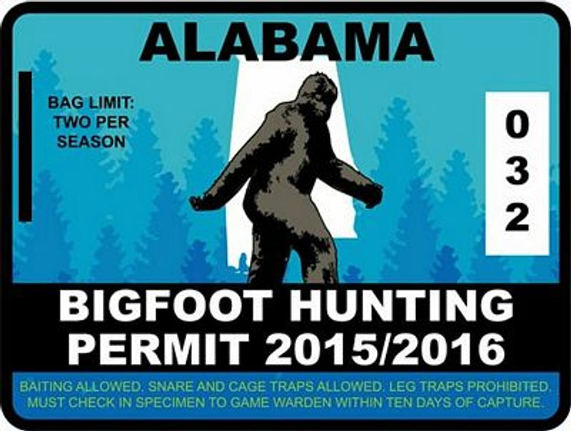 ALABAMA BIGFOOT HUNTING STICKER
