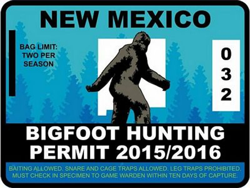 NEW MEXICO BIGFOOT HUNTING STICKER