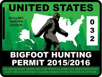 US BIGFOOT HUNTING STICKER