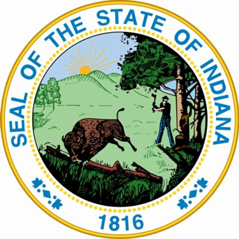 state seal sticker Indiana 3