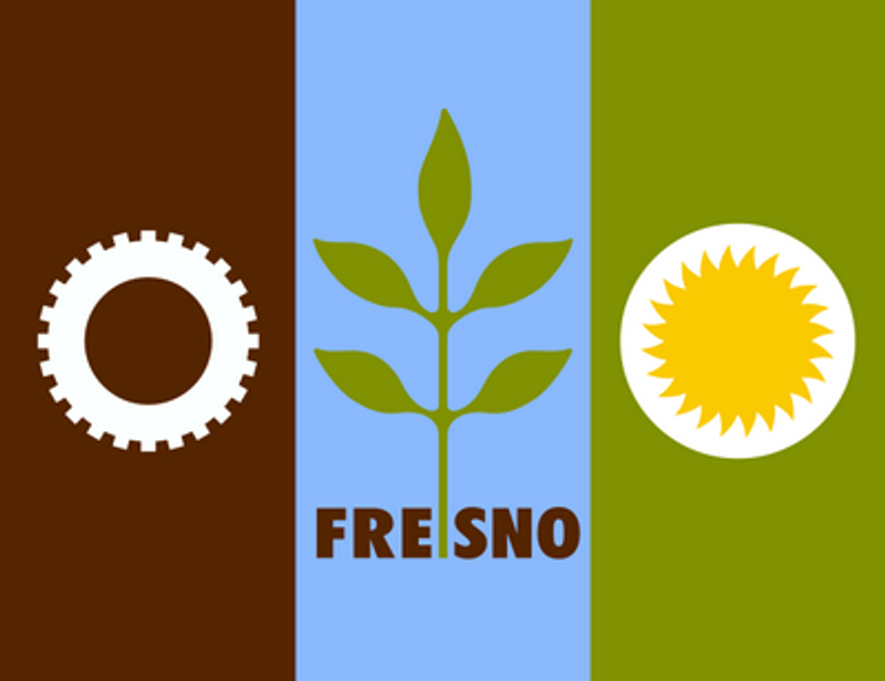 California Fresno City Flag Decal