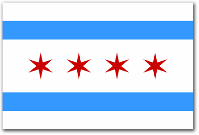 Illinois CHICAGO FLAG STICKER