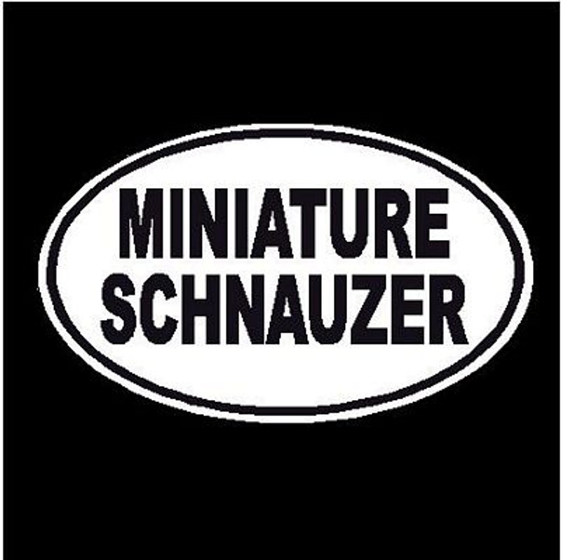 Miniature Schnauzer Oval Decal