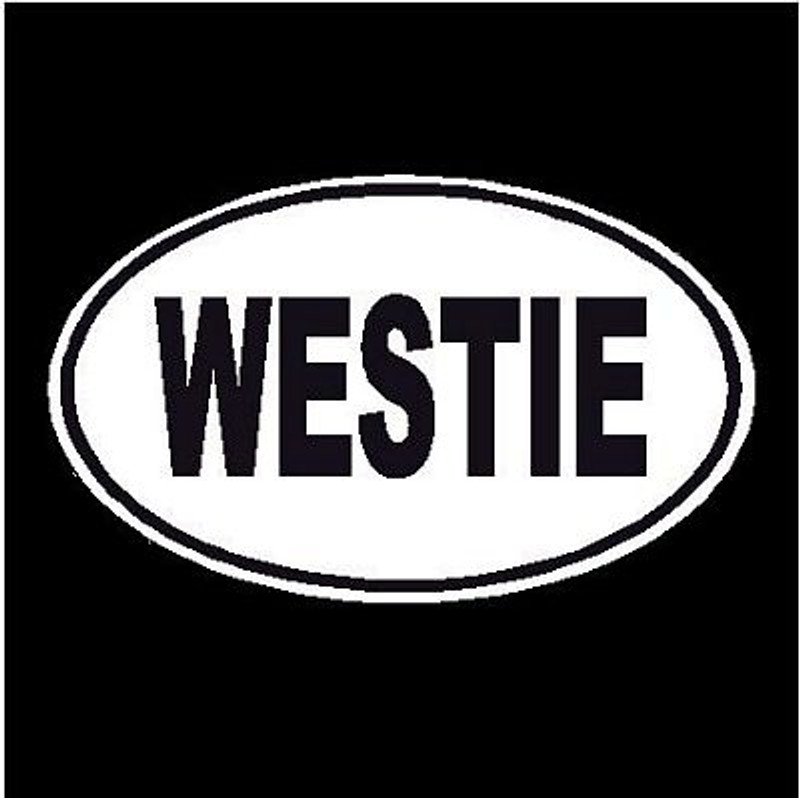 Westie Oval Dog Decal