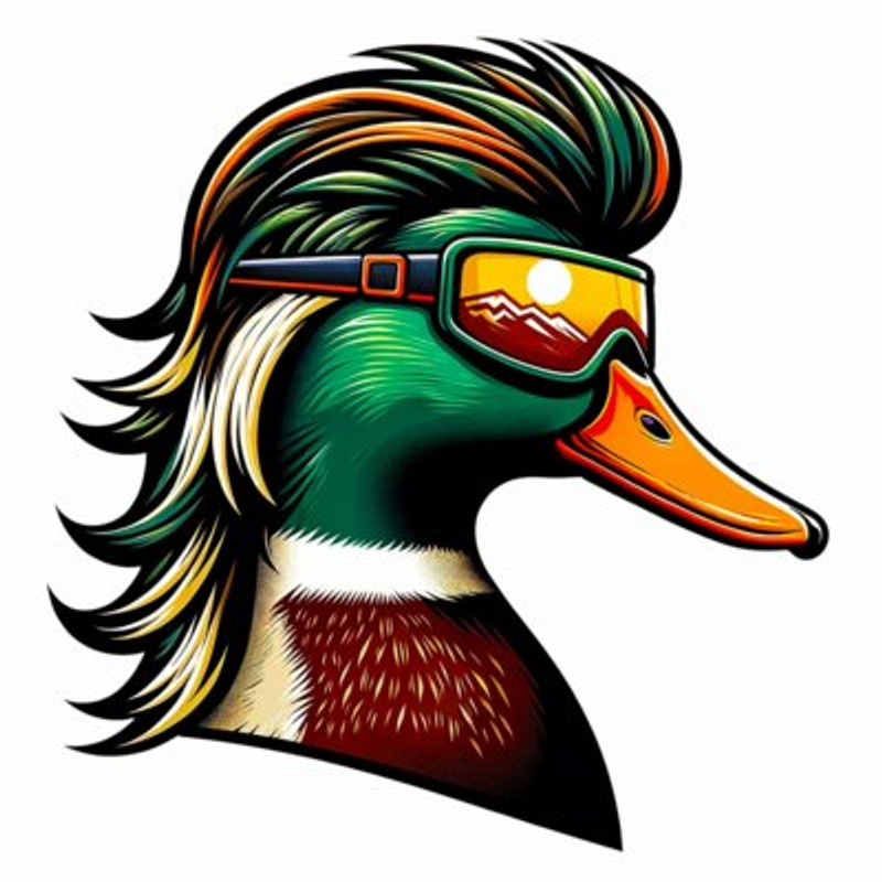 Mullet Duck Sticker  Bumper Sticker Vinyl Decal