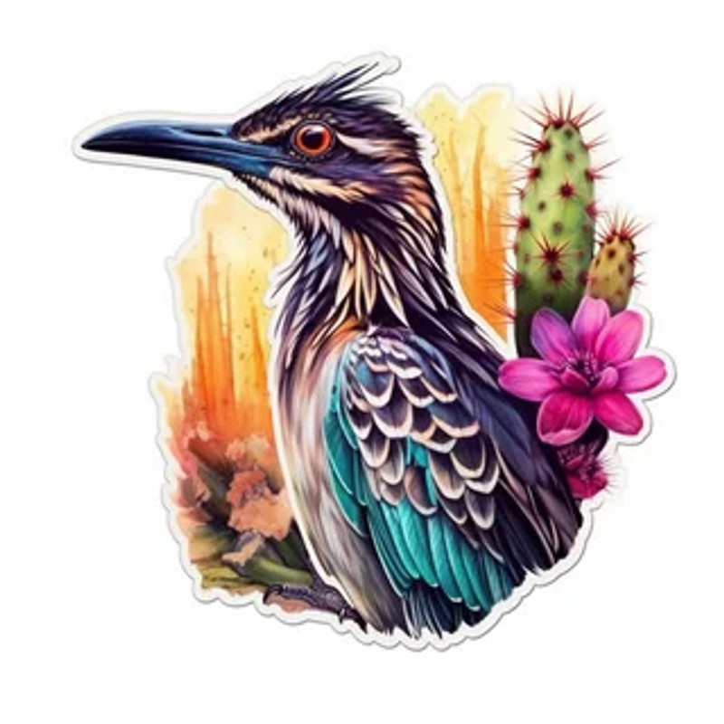 ROAD RUNNER COLOR ANIMAL STICKER