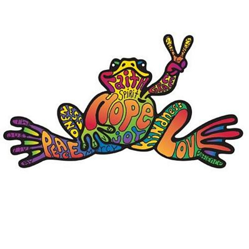PEACE FROG STICKER