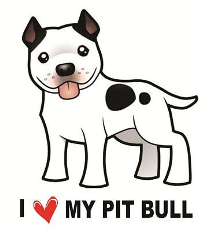 i love my pitbull cute sticker