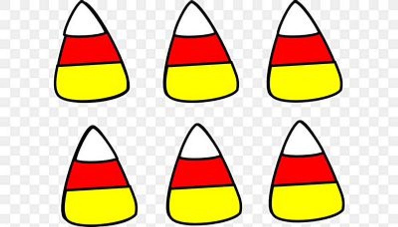 Candy Corn Caramel Corn Candy STICKER SET OF SIX