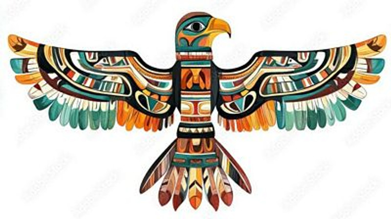 Native American totem pole Eagle Sticker
