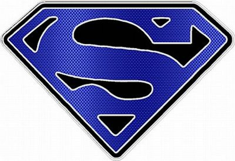 Superman Shield CARBON FIBER Blue