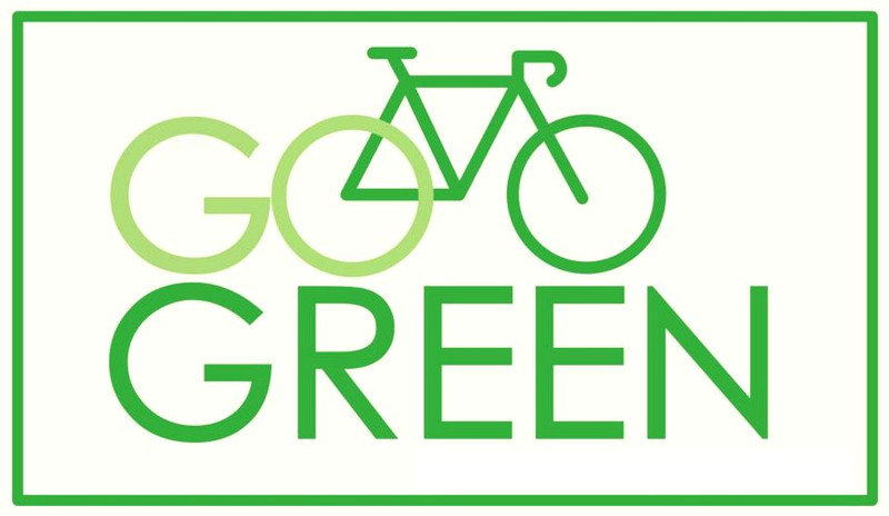 go green bicycle sticker