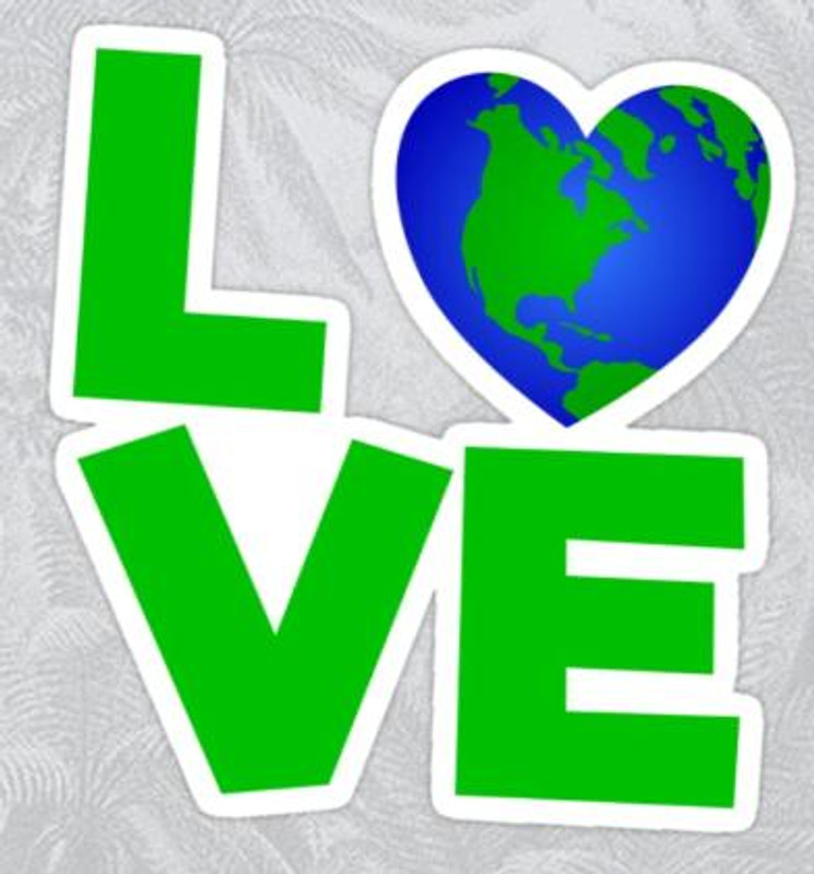 Love Mother Earth LOVE STICKER