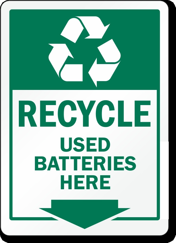 recycle disposed batteries recycle sticker