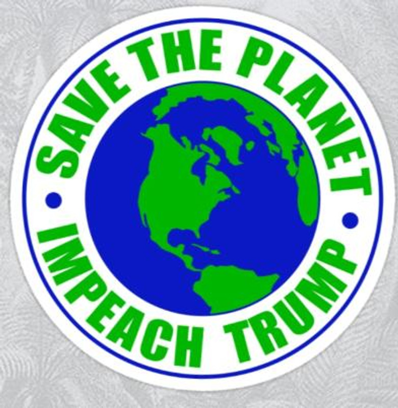 Save The Planet Impeach Trump Sticker