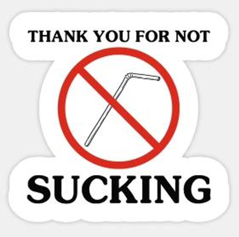 thank you for not sucking live green sticker