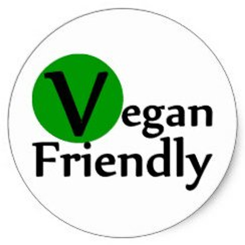 vegan friendly classic round sticker