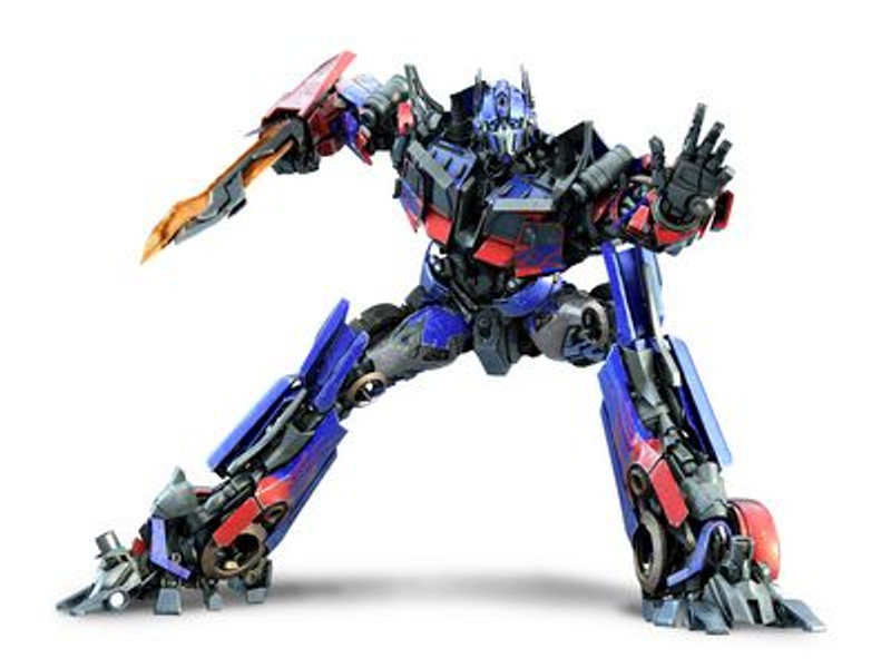 Optimus Prime IN Action Color Sticker Cut to Shape