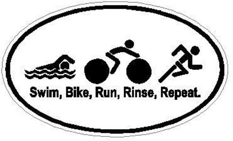 Oval Running Decals Rinse Repeat Sticker E
