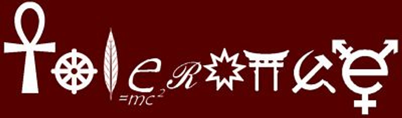 Tolerance Brown and White Bumper Sticker