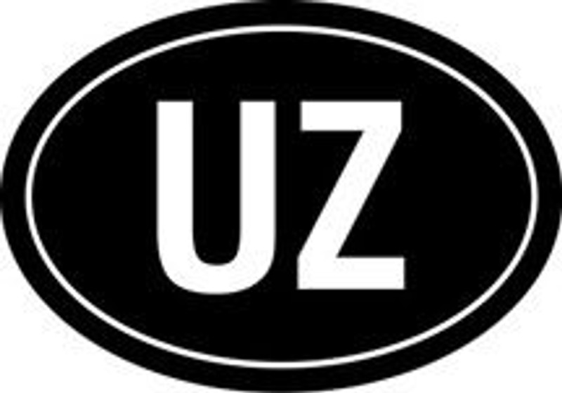 Uzbekistan Oval Euro Sticker