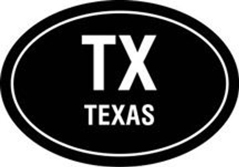 TX Oval Decal