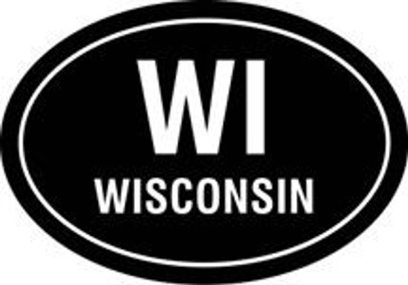 WI Oval Decal