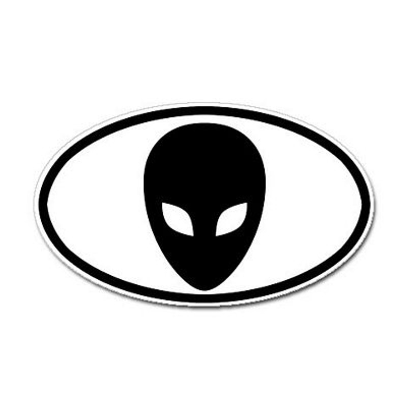 Alien Oval Sticker