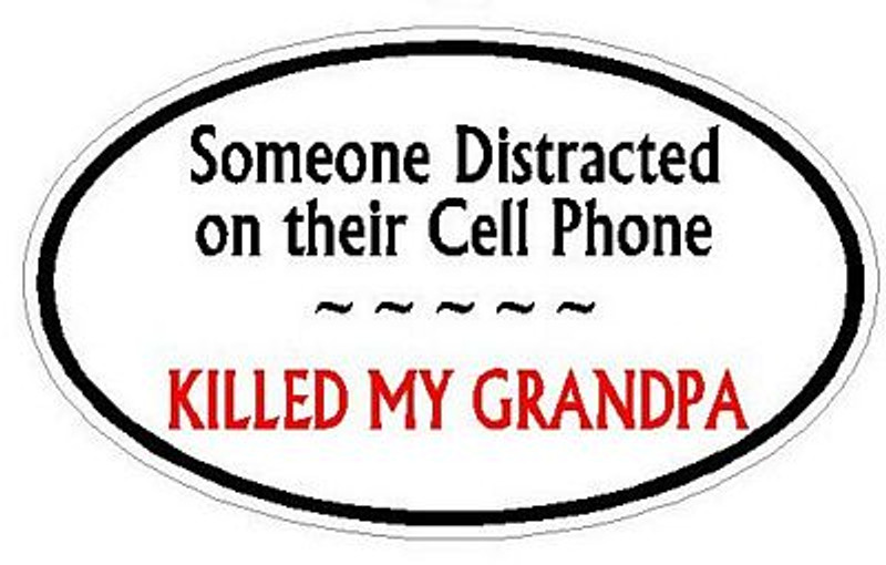 DISTRACTED DRIVER OVAL - Grandpa - H