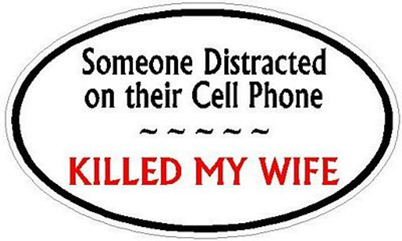 DISTRACTED DRIVER OVAL - Wife - G