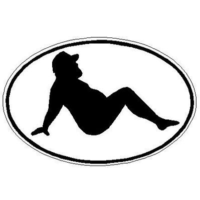 Mudflap Man Oval Decal 17b