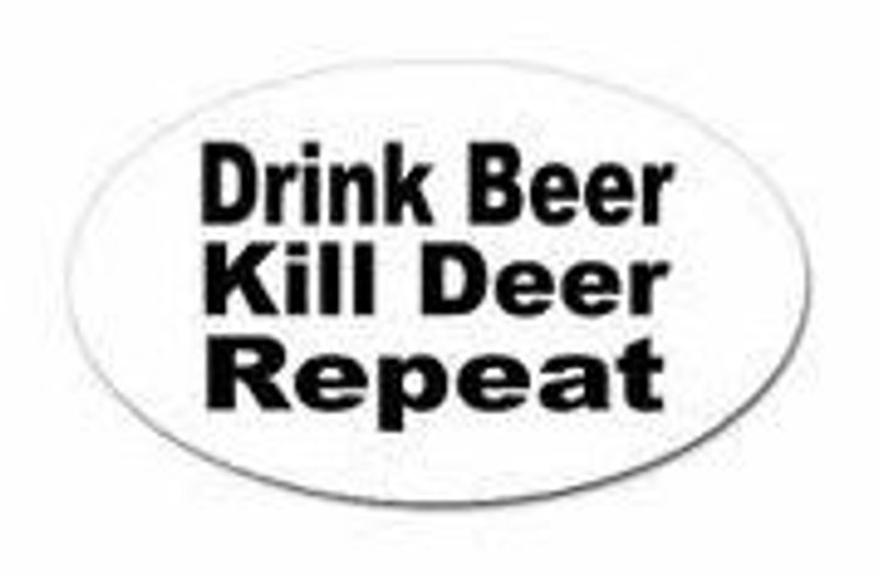 Dring Beer Deer Oval Decal
