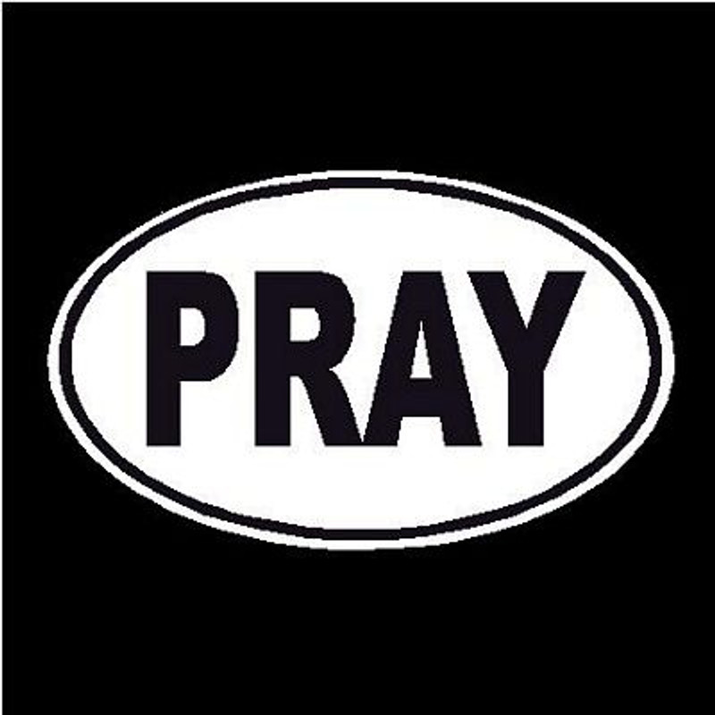 Pray Oval Decal