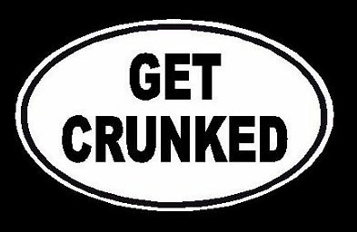 Crunked Oval Decal