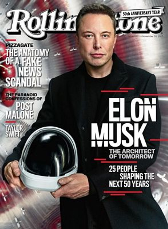 elon musk Rolling Stone Cover Sticker