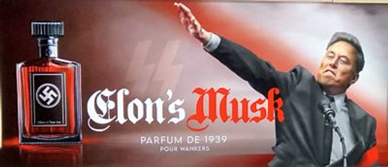ELONS MUSK NAZI SCENT STICKER