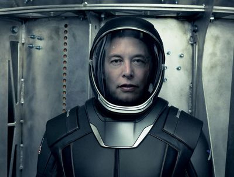 elon musk in spacesuit sticker