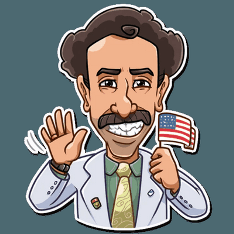 borat very nice funny cat sticker 5