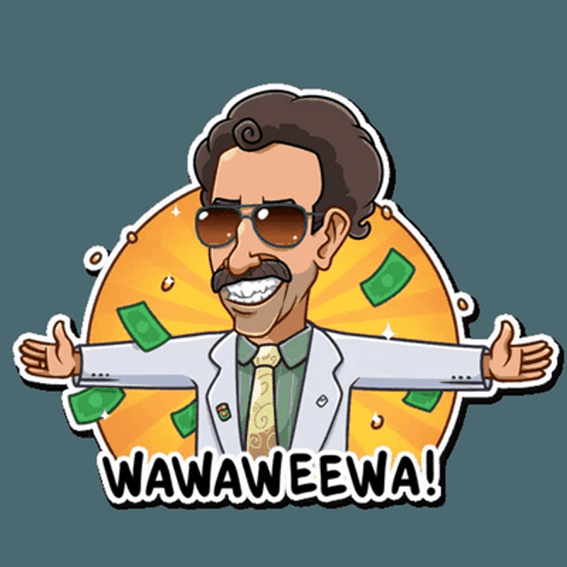 borat very nice funny cat sticker 6